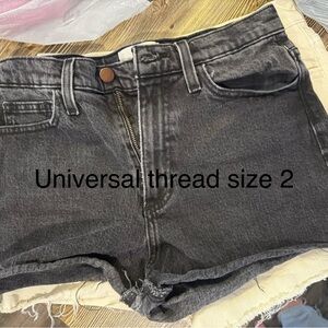 Universal Thread Black High-Rise Denim Shorts